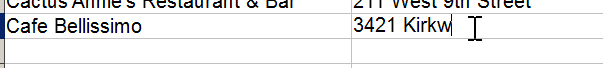 Add new location to CSV file