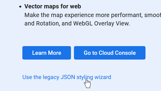 Choose the legacy JSON styling wizard option.
