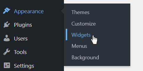 Manage WordPress theme widgets
