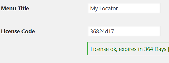 License status and other options
