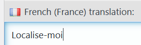 Example French translation for Locate Me text