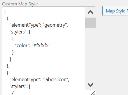 Paste the customization JSON code.