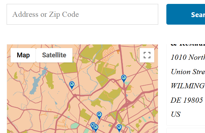 Another style for the store finder map.
