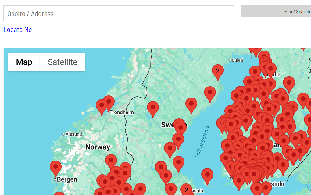 North European retailer locator